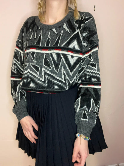 Pull vintage à motifs