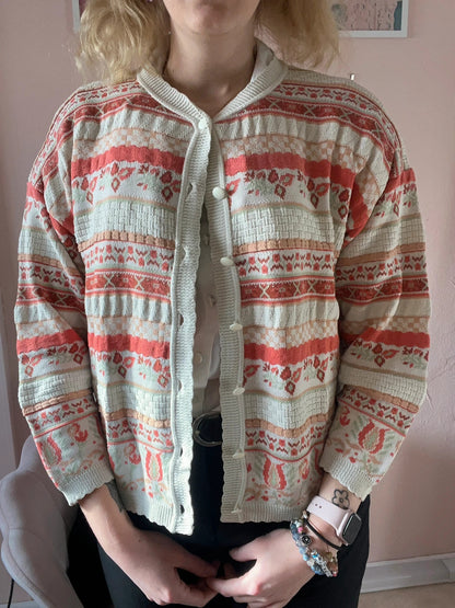 Cardigan vintage à fleurs