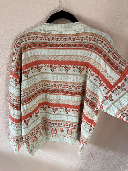 Cardigan vintage à fleurs