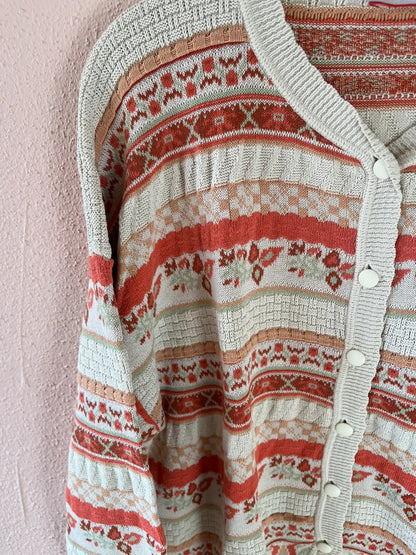 Cardigan vintage à fleurs
