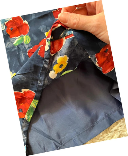 Jupe crayon à fleurs vintage