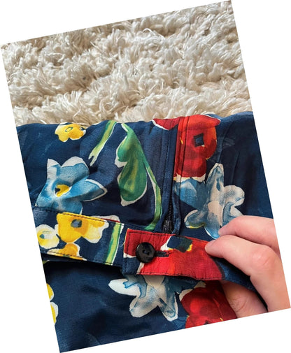 Jupe crayon à fleurs vintage