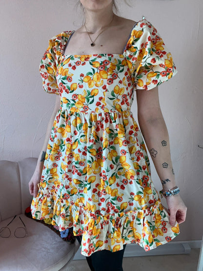 Robe à motifs fruits Koton x Afra Saraçoglu