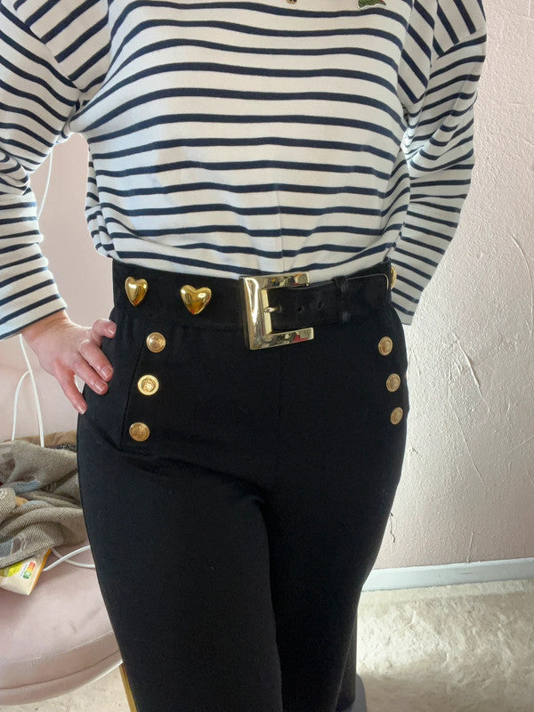 Ceinture Escada vintage avec détails dorés, pièce rare