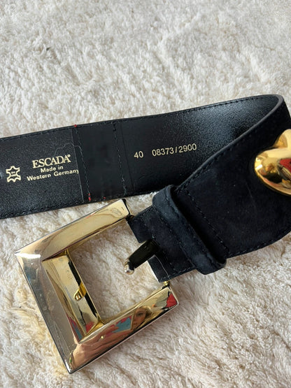 Ceinture Escada vintage avec détails dorés, pièce rare