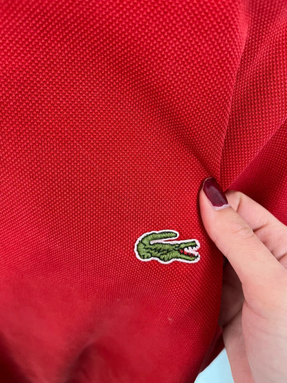 Pull Lacoste vintage rouge
