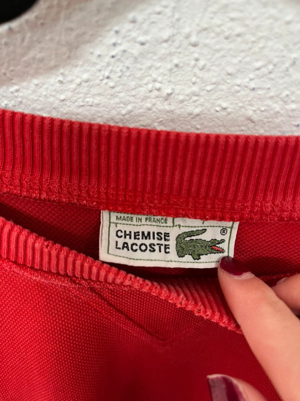 Pull Lacoste vintage rouge