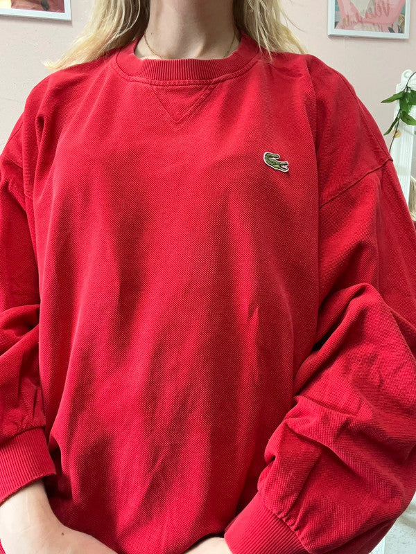 Pull Lacoste vintage rouge