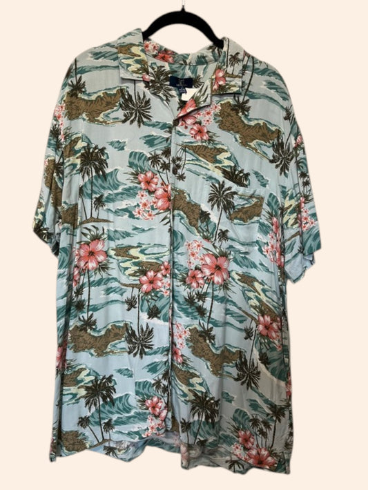 Chemisette hawaïenne à fleurs