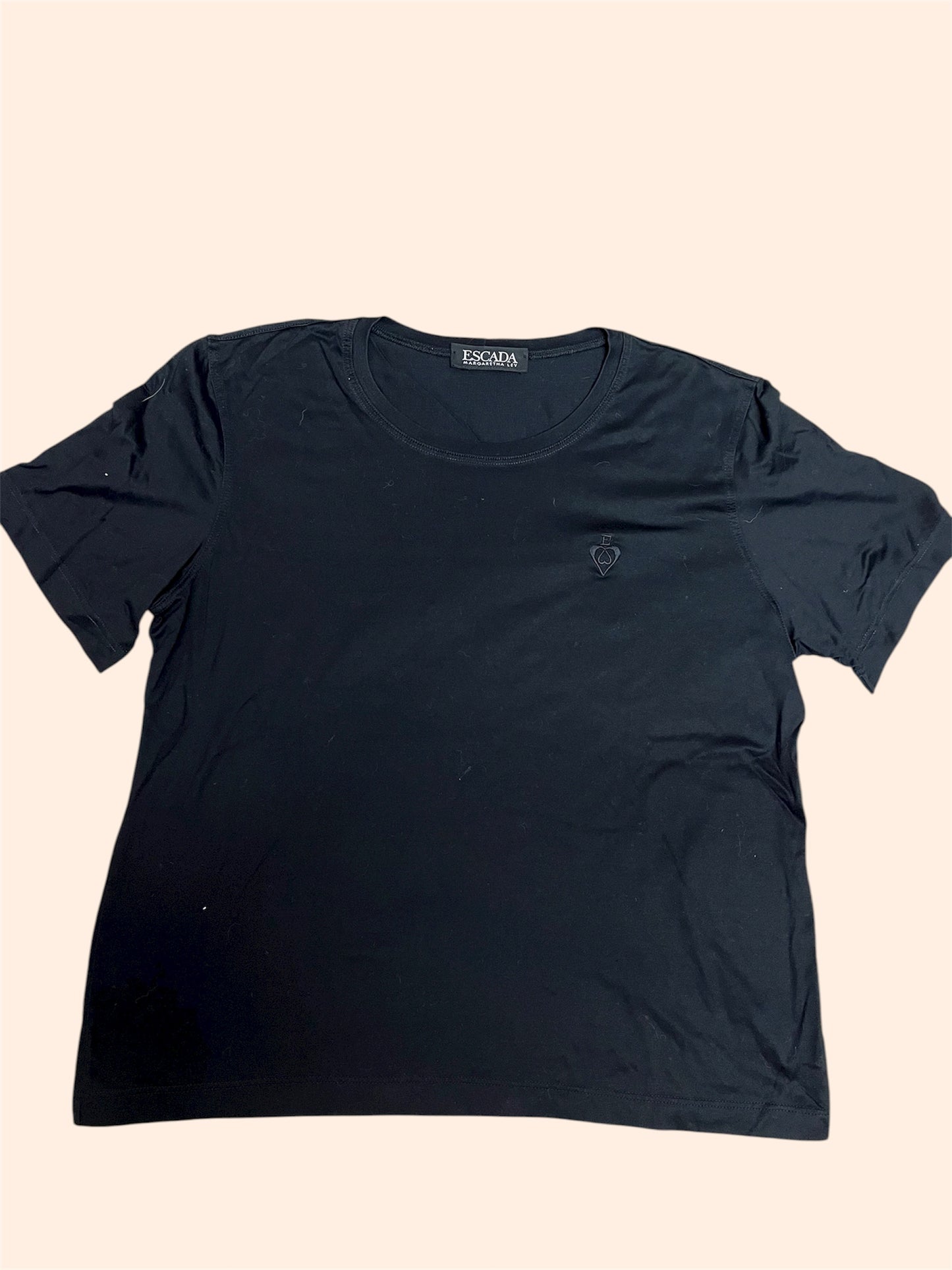 T-shirt Escada by Margaretha Ley - Logo brodé ton sur ton
