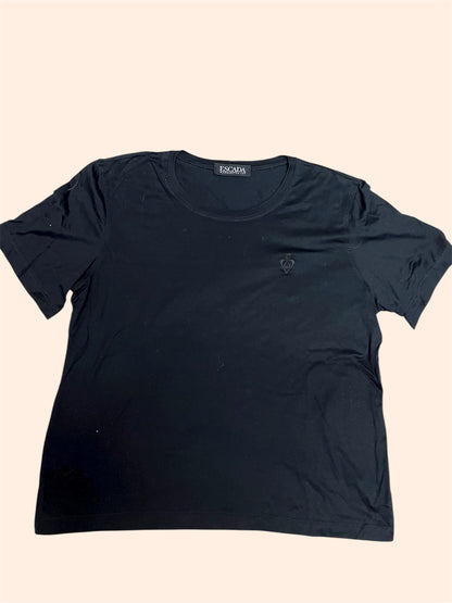 T-shirt Escada by Margaretha Ley - Logo brodé ton sur ton