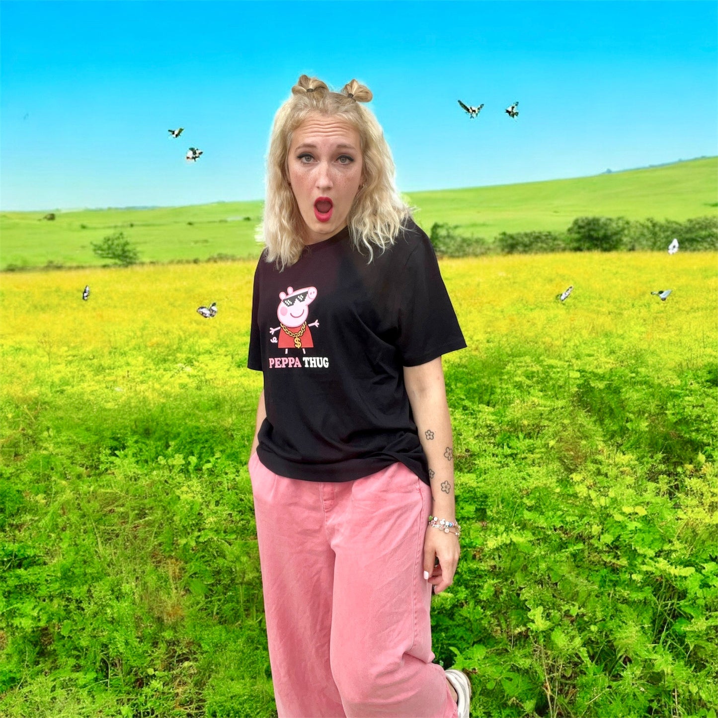 T-shirt PEPPA THUG NOIR