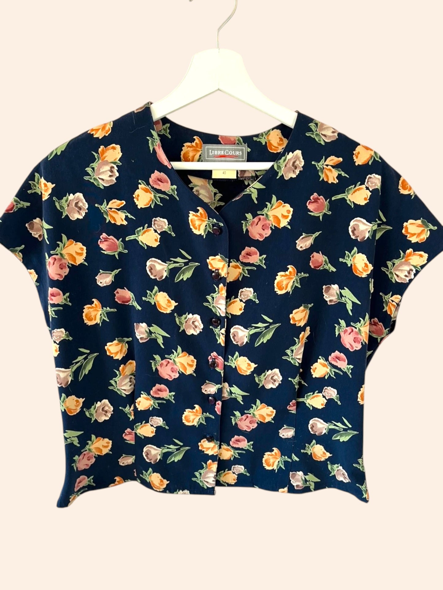 Blouse vintage à fleurs