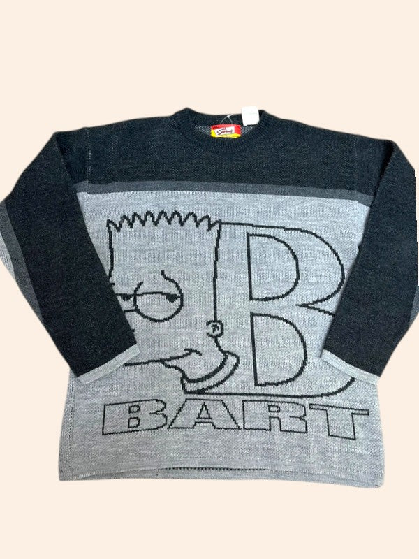 Pull vintage Bart Simpson - Logo avant et arrière
