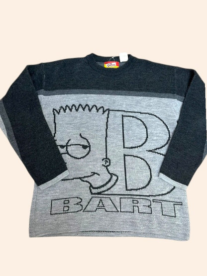 Pull vintage Bart Simpson - Logo avant et arrière