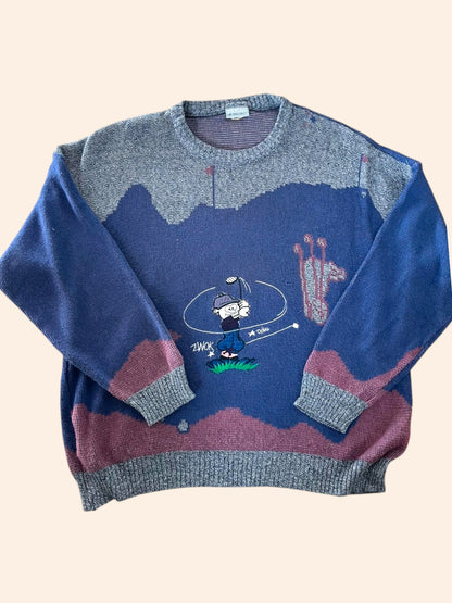 Pull vintage à motifs